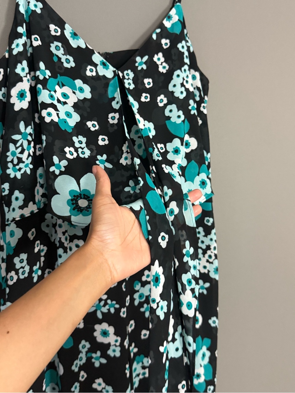 Michael Michael Kors Floral Wide Leg Jumpsuit Black Groovy Sleeveless NEW M - Picture 4 of 10